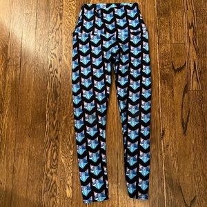 EMILY HSU - NYC Girls high waisted leggings - M - Woodland Fox Print